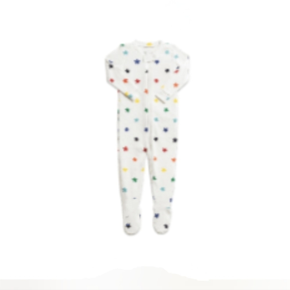 NWT Primary zipped Footie Footed pajamas one piece. Rainbow star. Size 6-9 Mos.